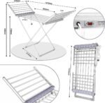 ⁦منشر تجفيف الملابس الكهربائي القابل للطي⁩ - الصورة ⁦2⁩